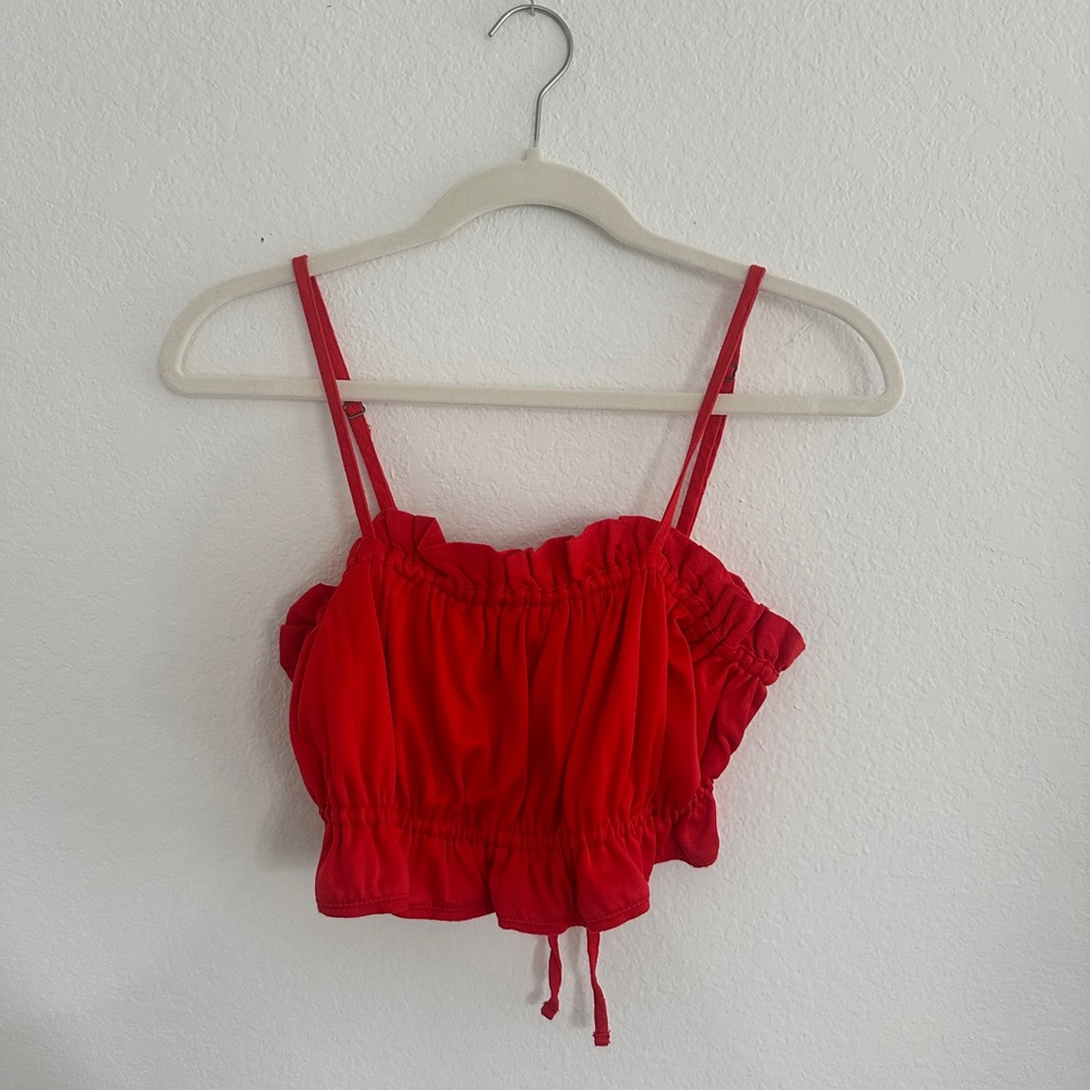 Target open back crop tank top